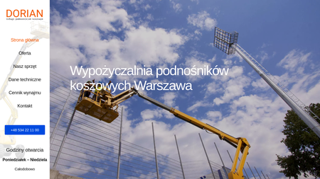 Wynajem podnośników koszowych i nożycowych - podnosniki-dorian.pl
